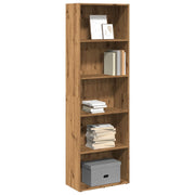 Boekenkast 60x30x189 cm eikenkleurig bewerkt hout