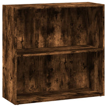 Boekenkast 80x30x77 cm bewerkt hout gerookt eikenkleurig