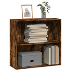 Bookcase 80x30x77 cm engineered wood smoked oak color