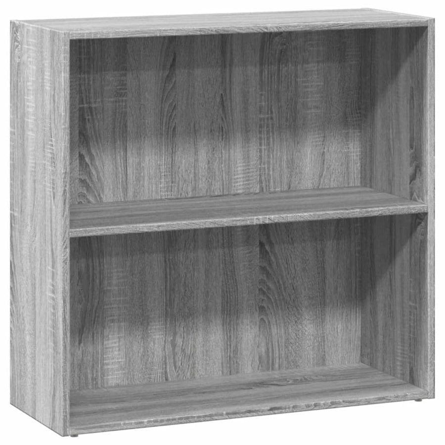 Boekenkast 80x30x77 cm bewerkt hout grijs sonoma eikenkleurig
