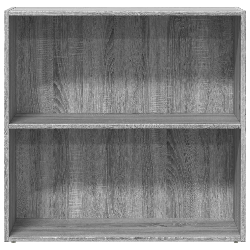 Boekenkast 80x30x77 cm bewerkt hout grijs sonoma eikenkleurig