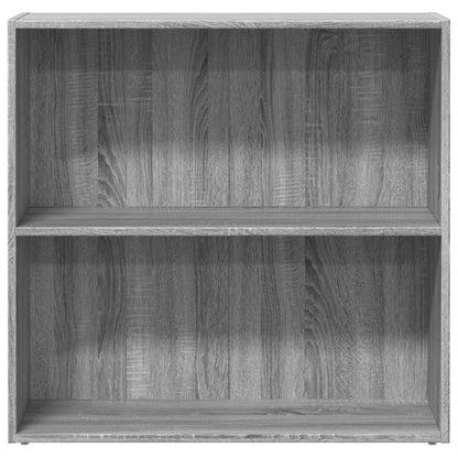 Boekenkast 80x30x77 cm bewerkt hout grijs sonoma eikenkleurig
