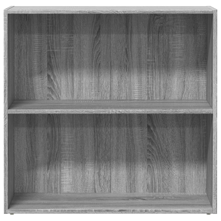 Boekenkast 80x30x77 cm bewerkt hout grijs sonoma eikenkleurig