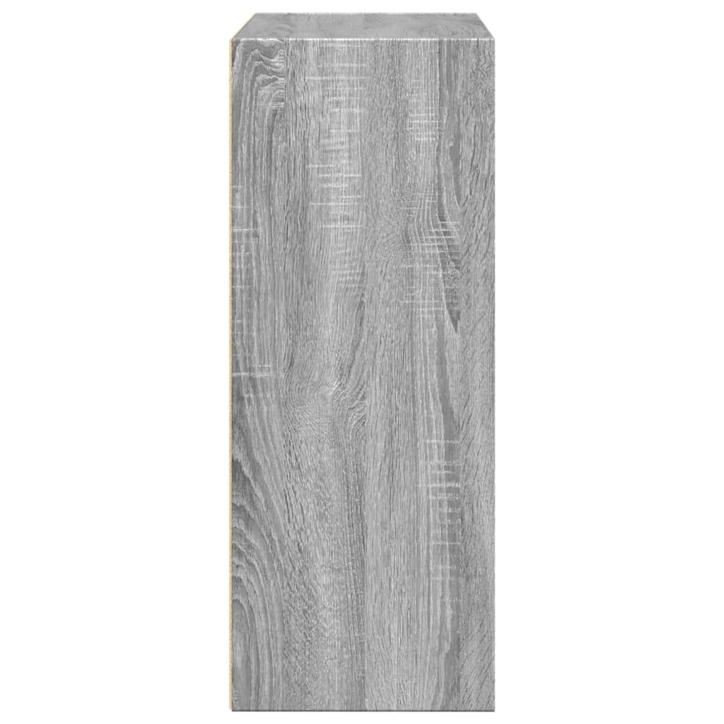 Boekenkast 80x30x77 cm bewerkt hout grijs sonoma eikenkleurig