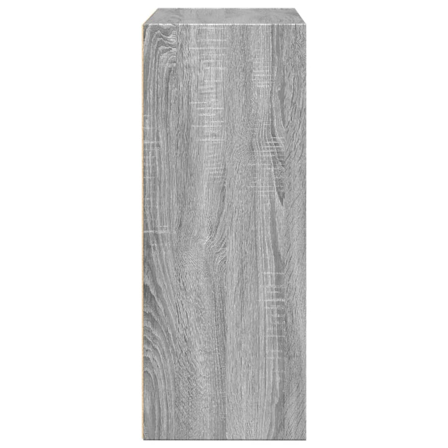 Boekenkast 80x30x77 cm bewerkt hout grijs sonoma eikenkleurig