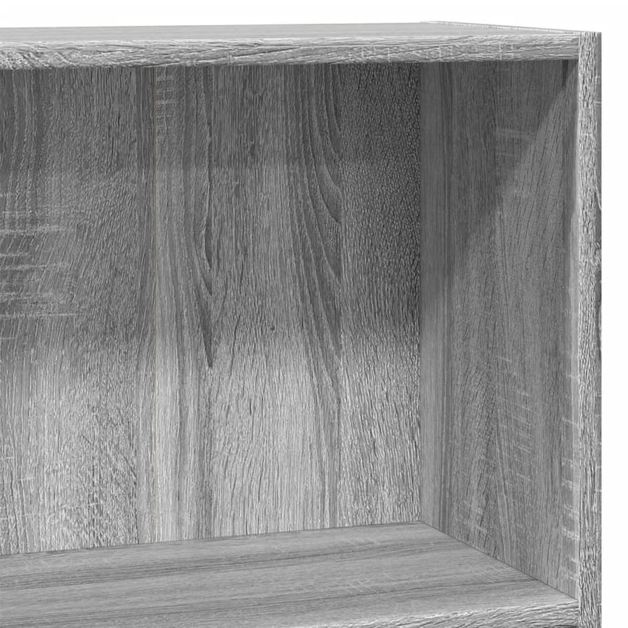 Boekenkast 80x30x77 cm bewerkt hout grijs sonoma eikenkleurig