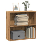 Boekenkast 80x30x77 cm bewerkt hout eikenkleurig