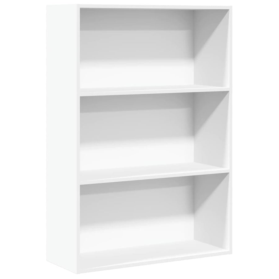 Boekenkast 80x30x114 cm bewerkt hout wit