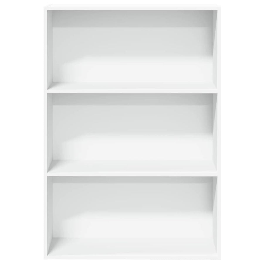 Boekenkast 80x30x114 cm bewerkt hout wit