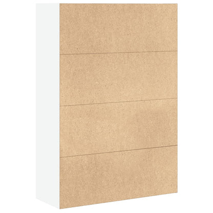 Boekenkast 80x30x114 cm bewerkt hout wit