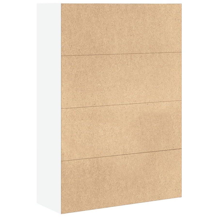 Boekenkast 80x30x114 cm bewerkt hout wit