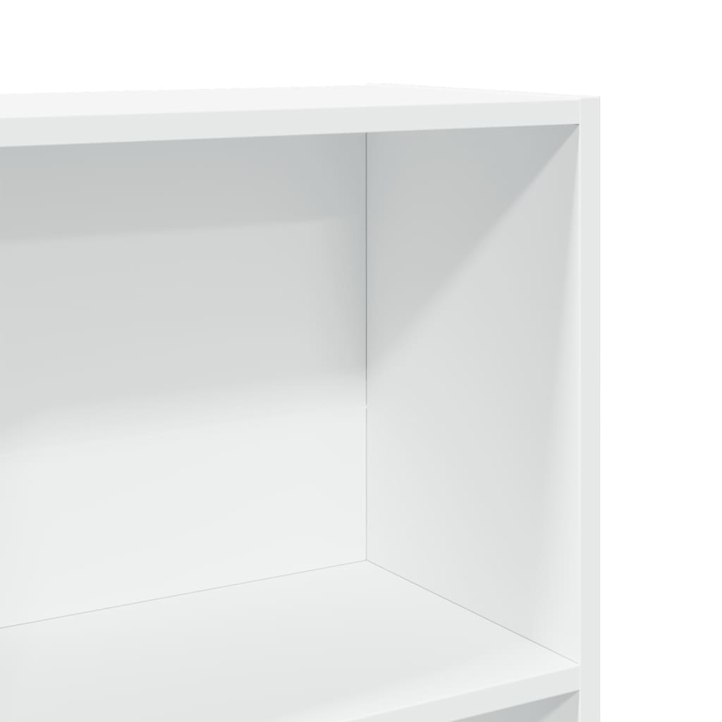 Boekenkast 80x30x114 cm bewerkt hout wit