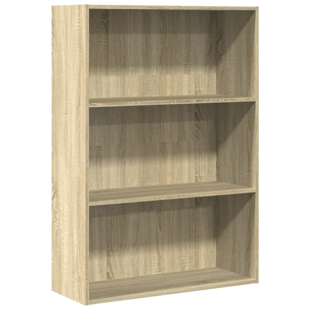 Boekenkast 80x30x114 cm bewerkt hout sonoma eikenkleurig