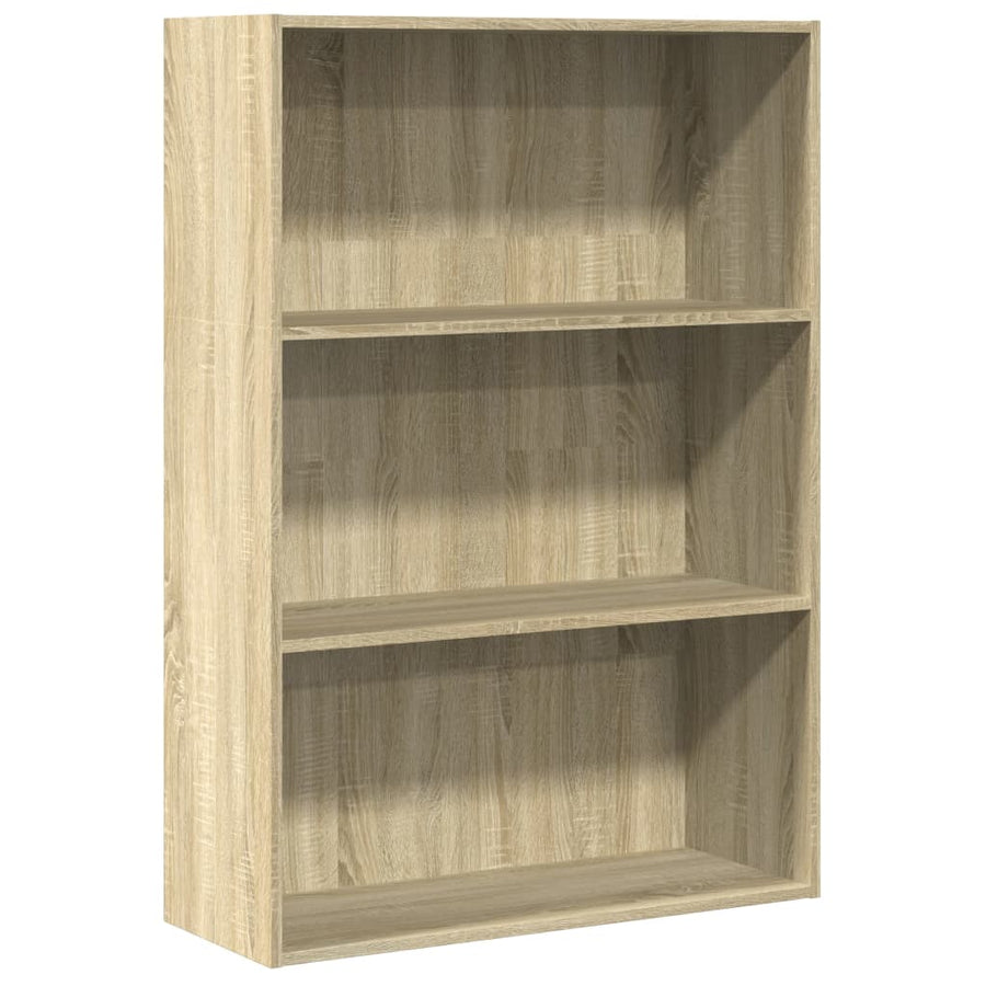 Boekenkast 80x30x114 cm bewerkt hout sonoma eikenkleurig