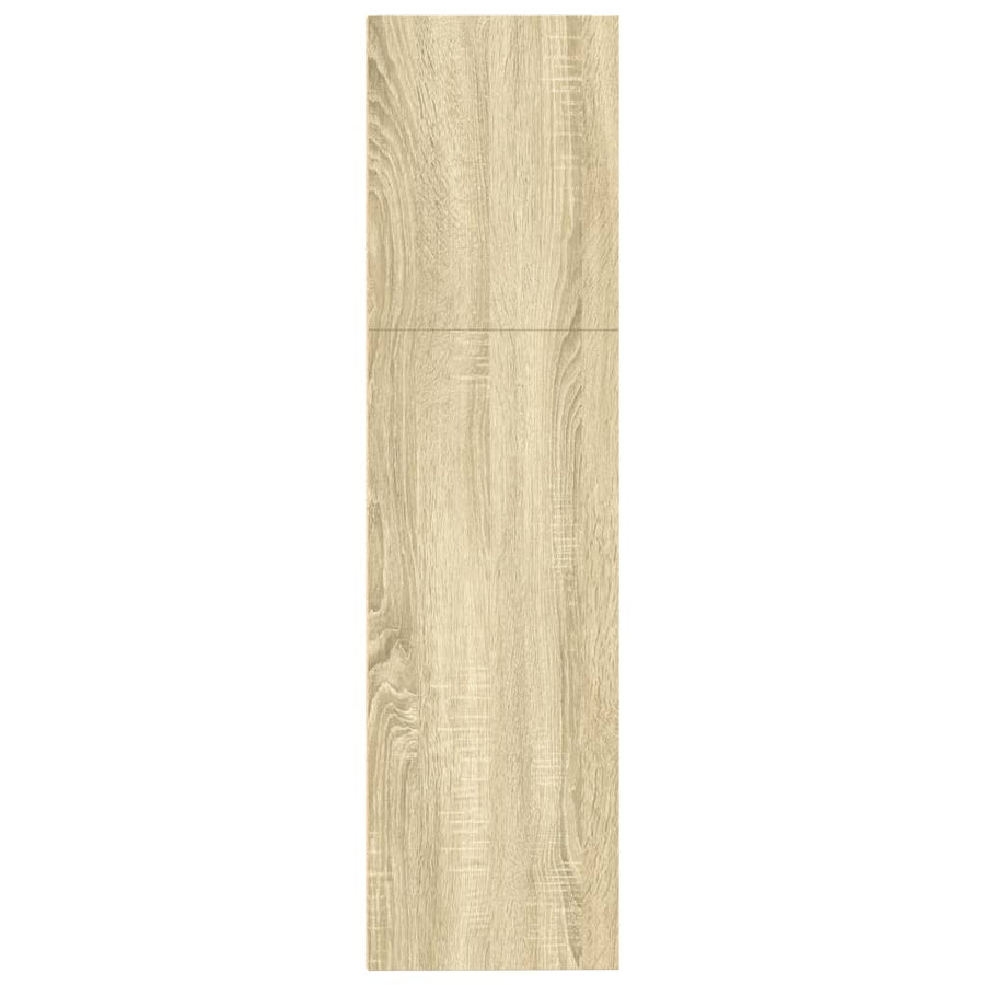 Boekenkast 80x30x114 cm bewerkt hout sonoma eikenkleurig