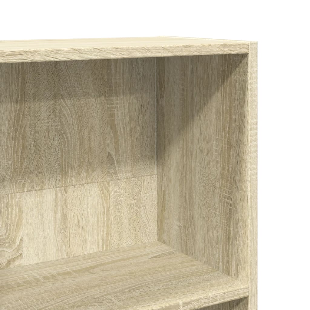 Boekenkast 80x30x114 cm bewerkt hout sonoma eikenkleurig