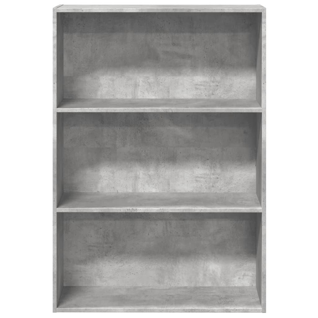 Boekenkast 80x30x114 cm bewerkt hout betongrijs