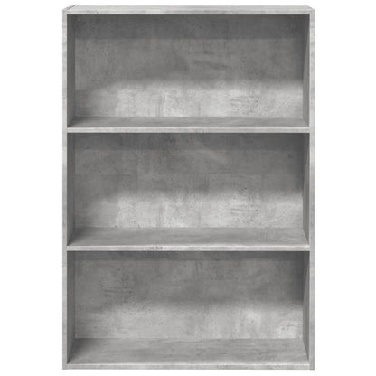 Boekenkast 80x30x114 cm bewerkt hout betongrijs