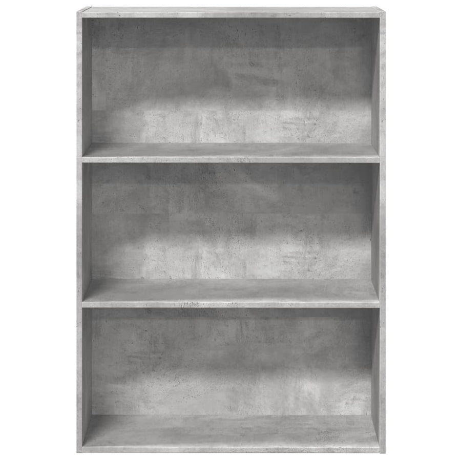 Boekenkast 80x30x114 cm bewerkt hout betongrijs