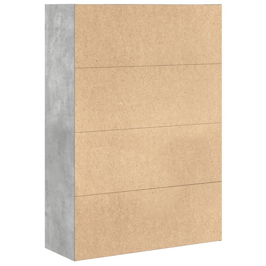 Boekenkast 80x30x114 cm bewerkt hout betongrijs