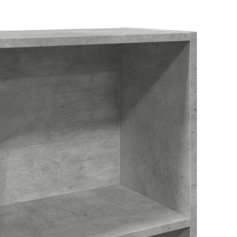 Boekenkast 80x30x114 cm bewerkt hout betongrijs