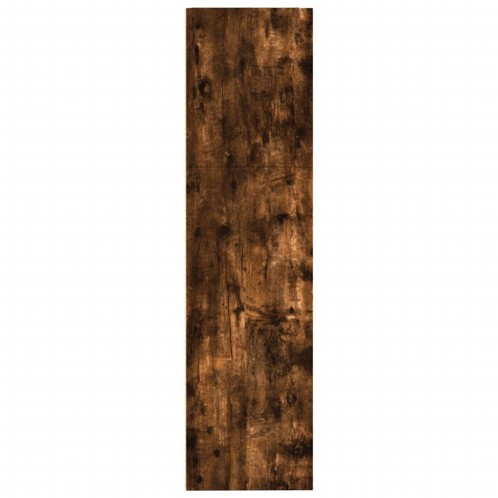 Boekenkast 80x30x114 cm bewerkt hout gerookt eikenkleurig