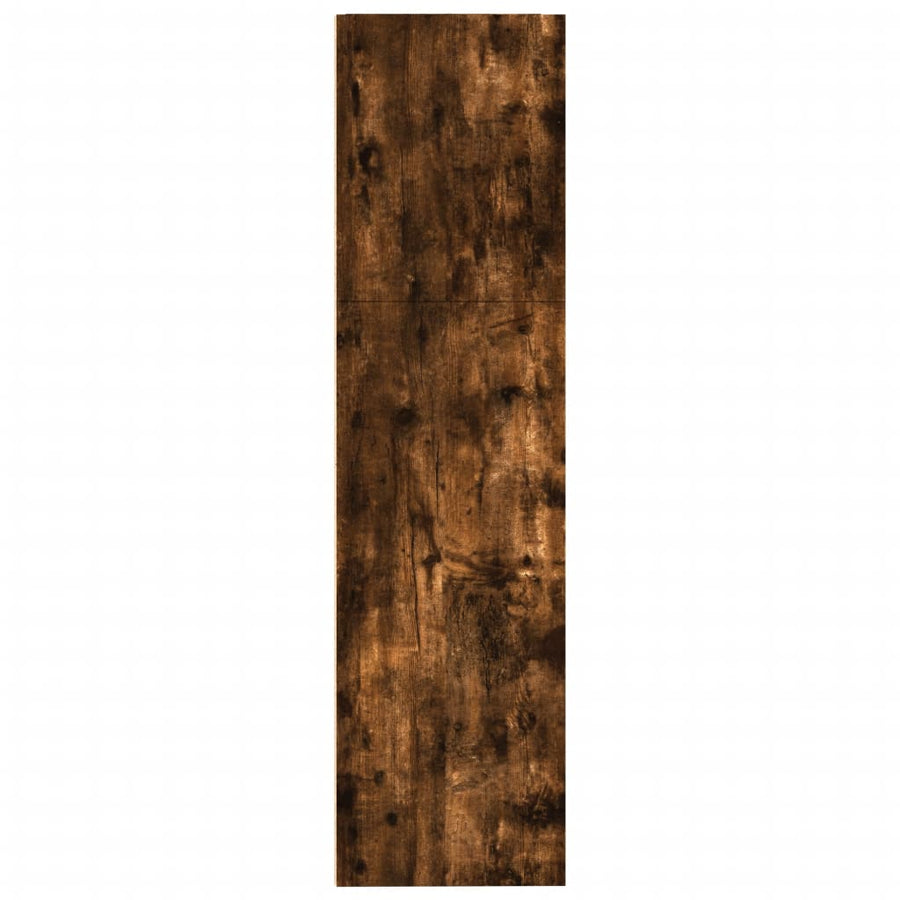 Boekenkast 80x30x114 cm bewerkt hout gerookt eikenkleurig