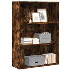 Bookcase 80x30x114 cm engineered wood smoked oak