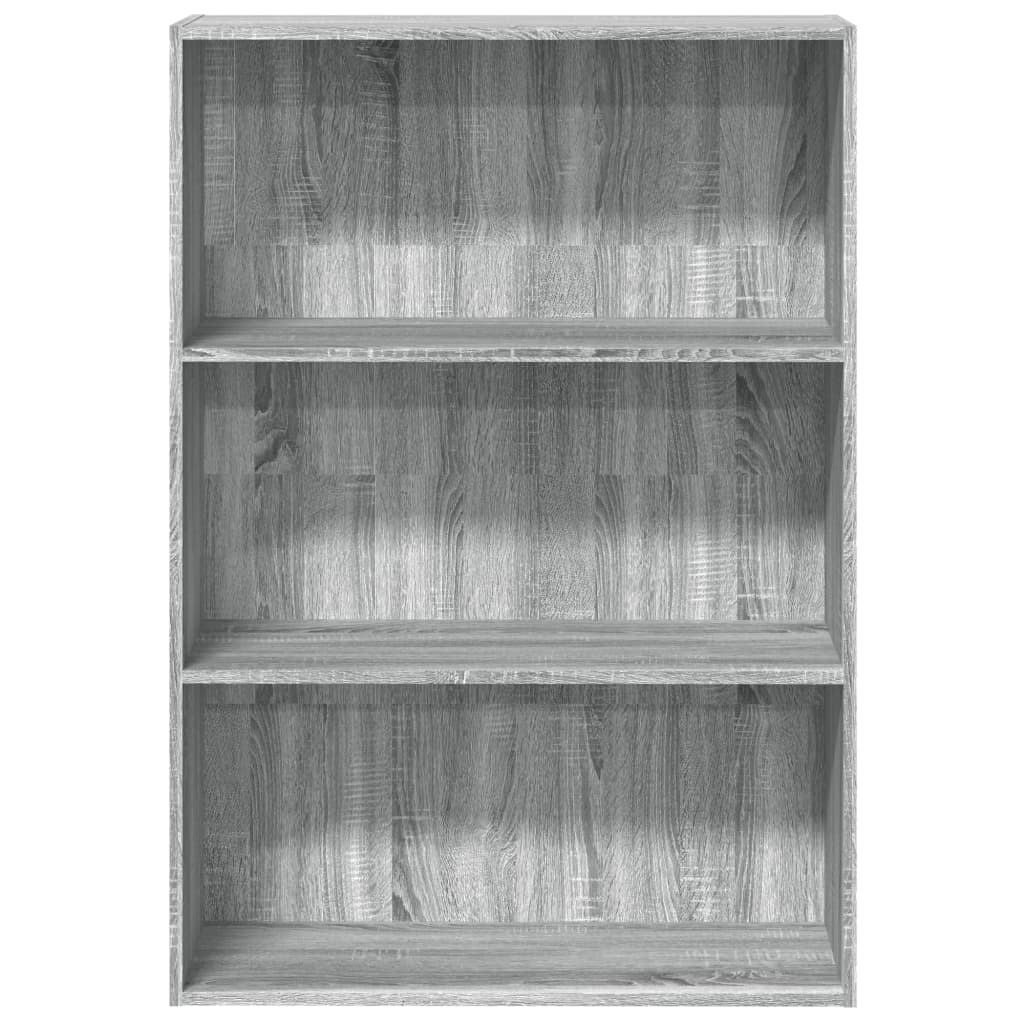 Boekenkast 80x30x114 cm bewerkt hout grijs sonoma eikenkleurig