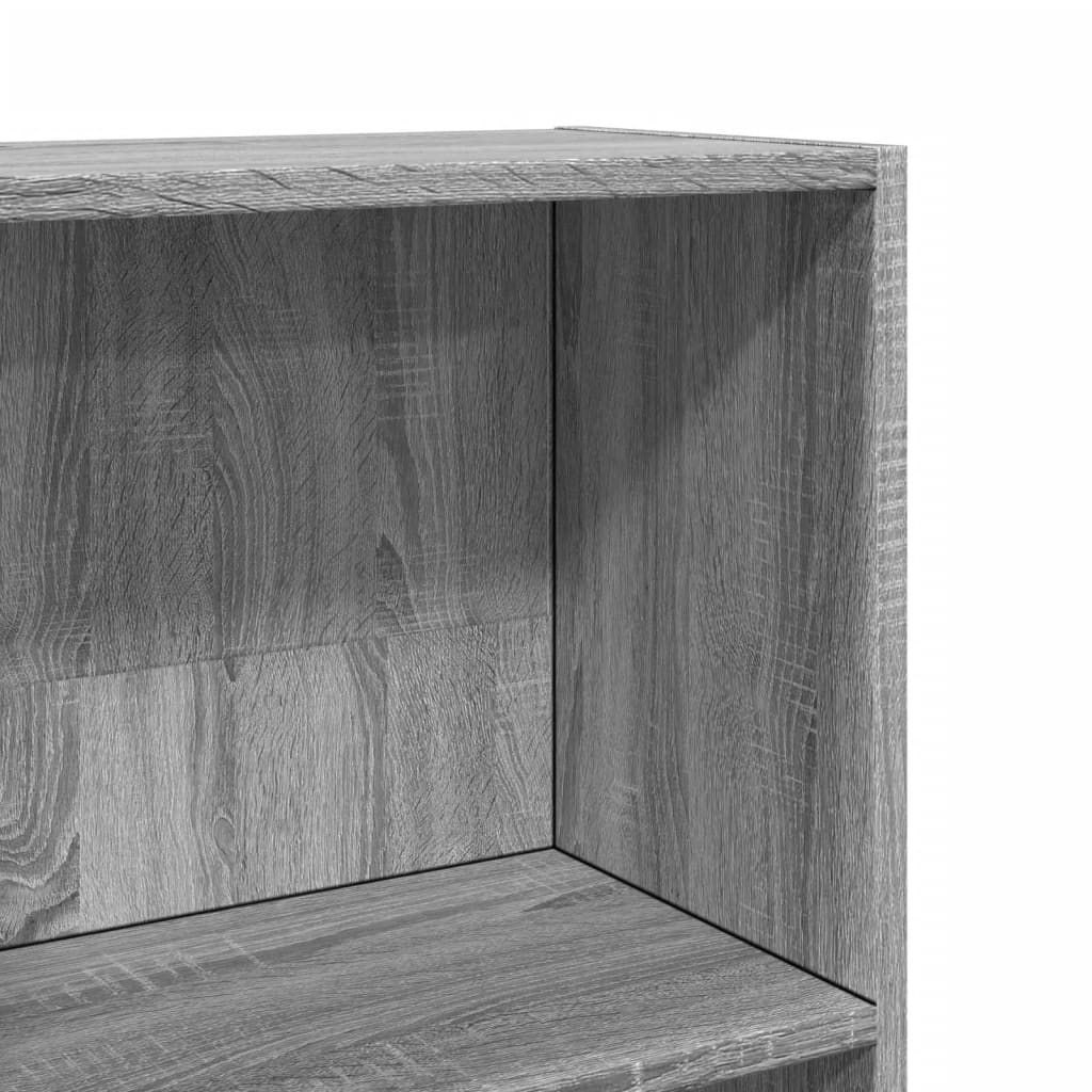 Boekenkast 80x30x114 cm bewerkt hout grijs sonoma eikenkleurig