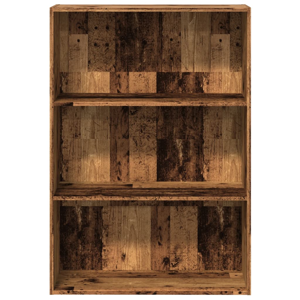 Boekenkast 80x30x114 cm bewerkt hout oud houtkleurig