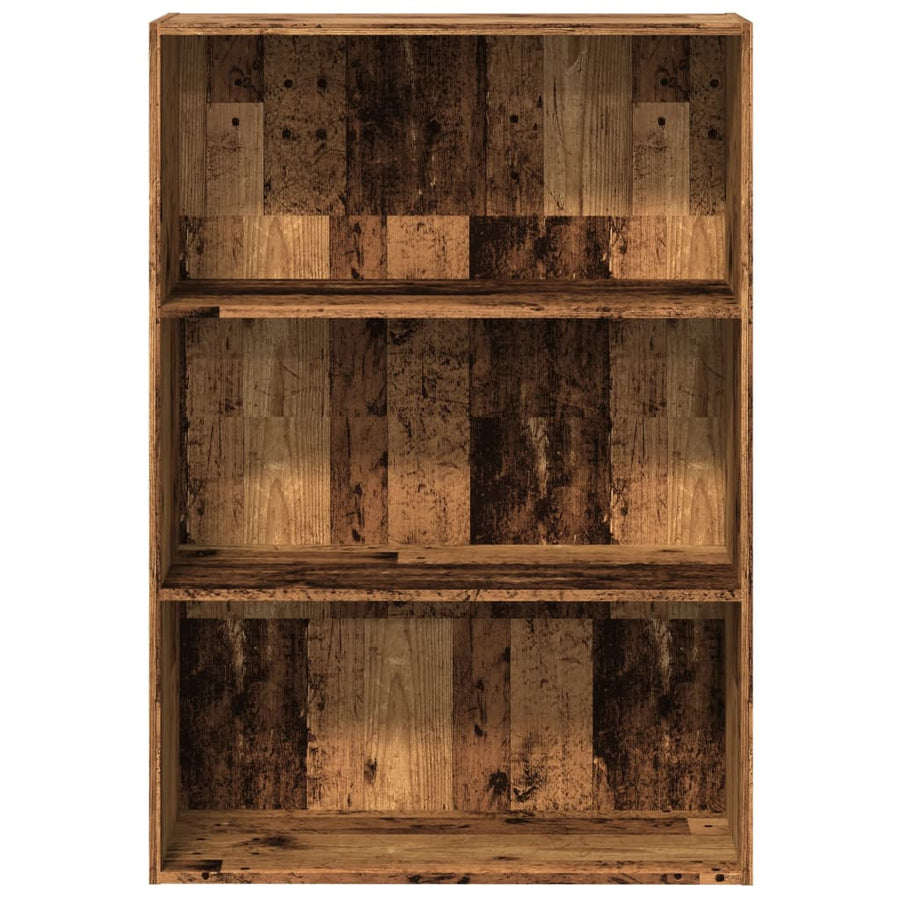 Boekenkast 80x30x114 cm bewerkt hout oud houtkleurig