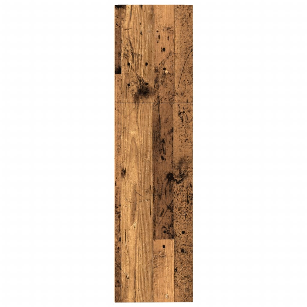 Boekenkast 80x30x114 cm bewerkt hout oud houtkleurig