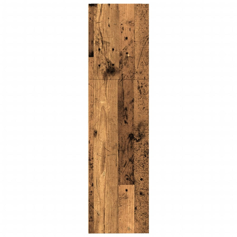 Boekenkast 80x30x114 cm bewerkt hout oud houtkleurig
