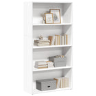 Bookcase 80x30x152 cm engineered wood white