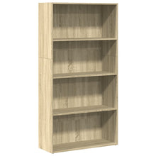 Boekenkast 80x30x152 cm bewerkt hout sonoma eikenkleurig