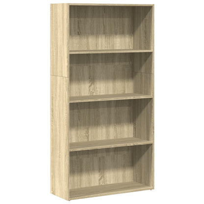 Boekenkast 80x30x152 cm bewerkt hout sonoma eikenkleurig