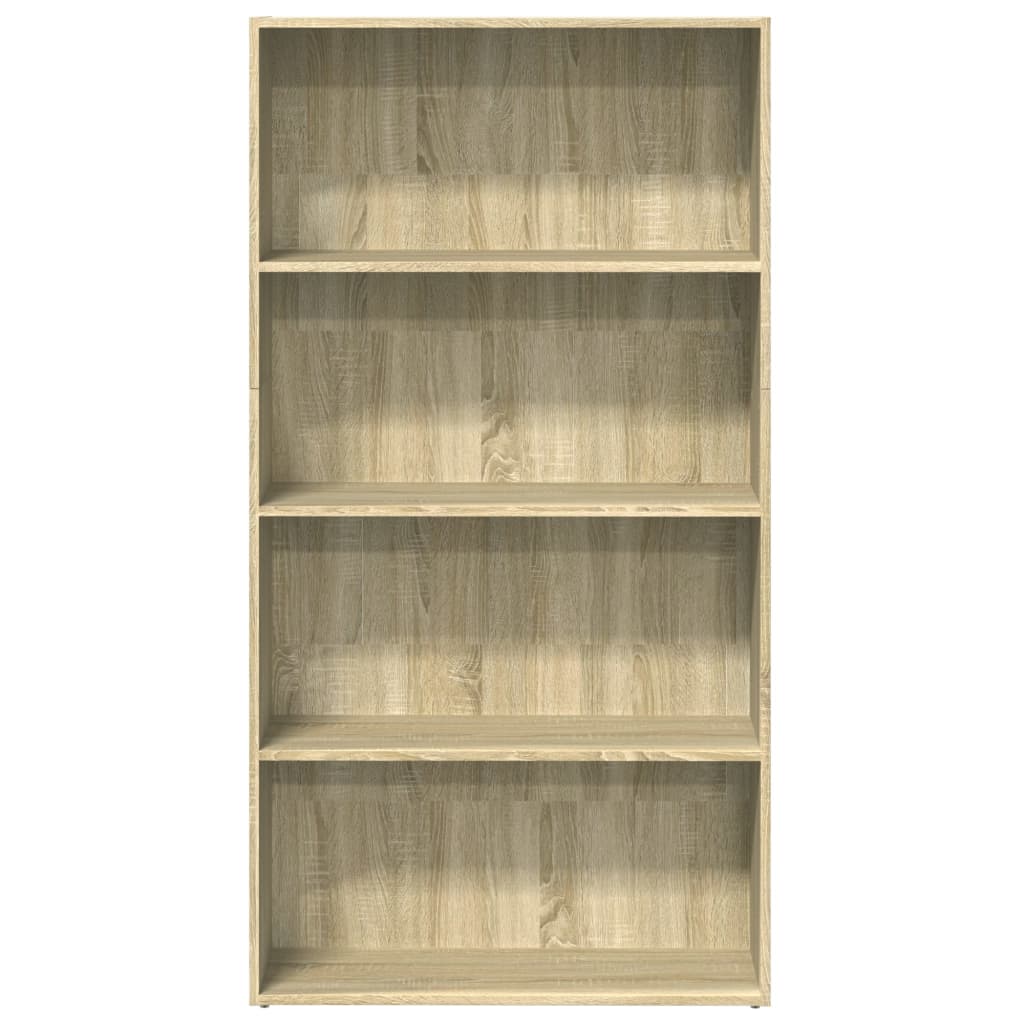 Boekenkast 80x30x152 cm bewerkt hout sonoma eikenkleurig