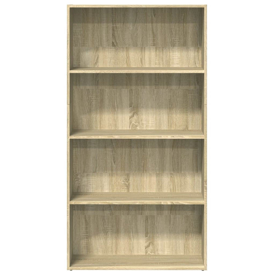 Boekenkast 80x30x152 cm bewerkt hout sonoma eikenkleurig