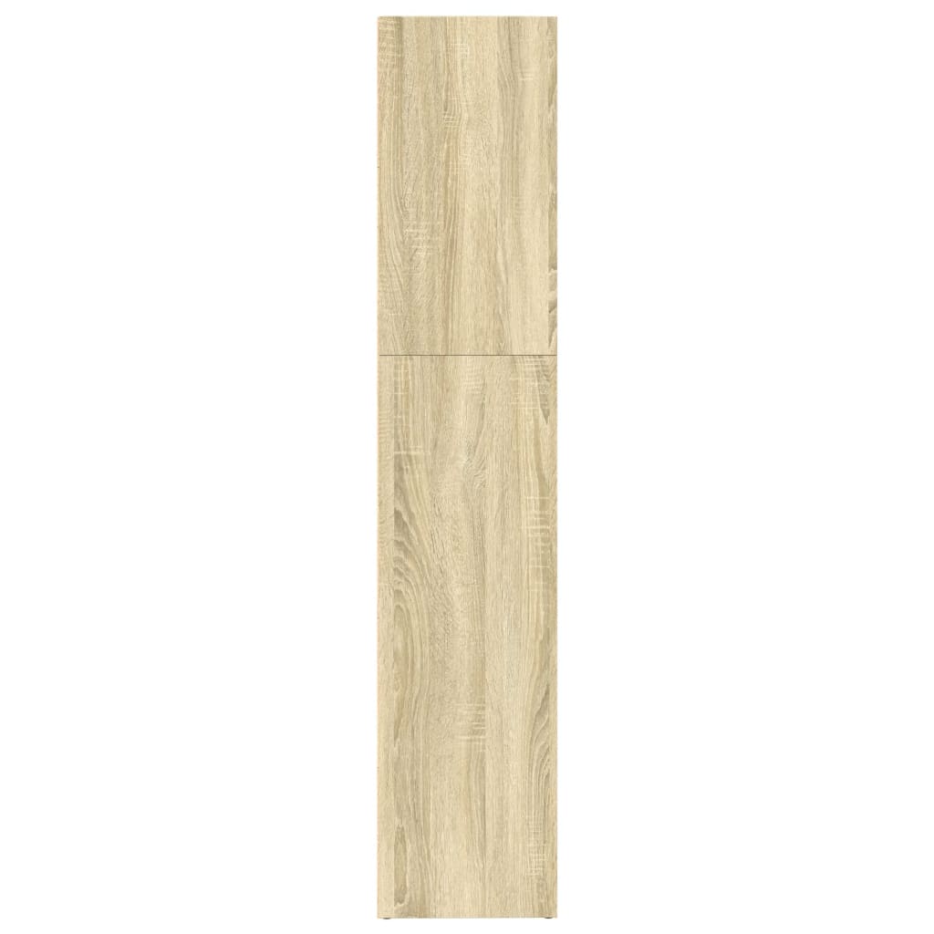 Boekenkast 80x30x152 cm bewerkt hout sonoma eikenkleurig