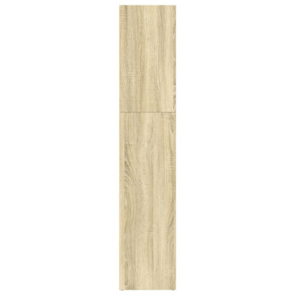 Boekenkast 80x30x152 cm bewerkt hout sonoma eikenkleurig