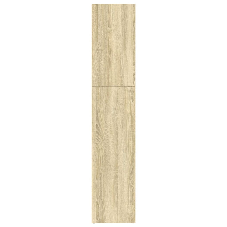 Boekenkast 80x30x152 cm bewerkt hout sonoma eikenkleurig