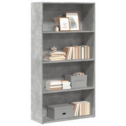 Boekenkast 80x30x152 cm betongrijs bewerkt hout