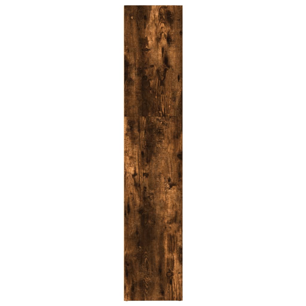 Boekenkast 80x30x152 cm bewerkt hout gerookt eikenkleurig