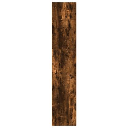 Boekenkast 80x30x152 cm bewerkt hout gerookt eikenkleurig