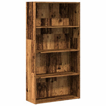 Boekenkast 80x30x152 cm bewerkt hout oud houtkleurig