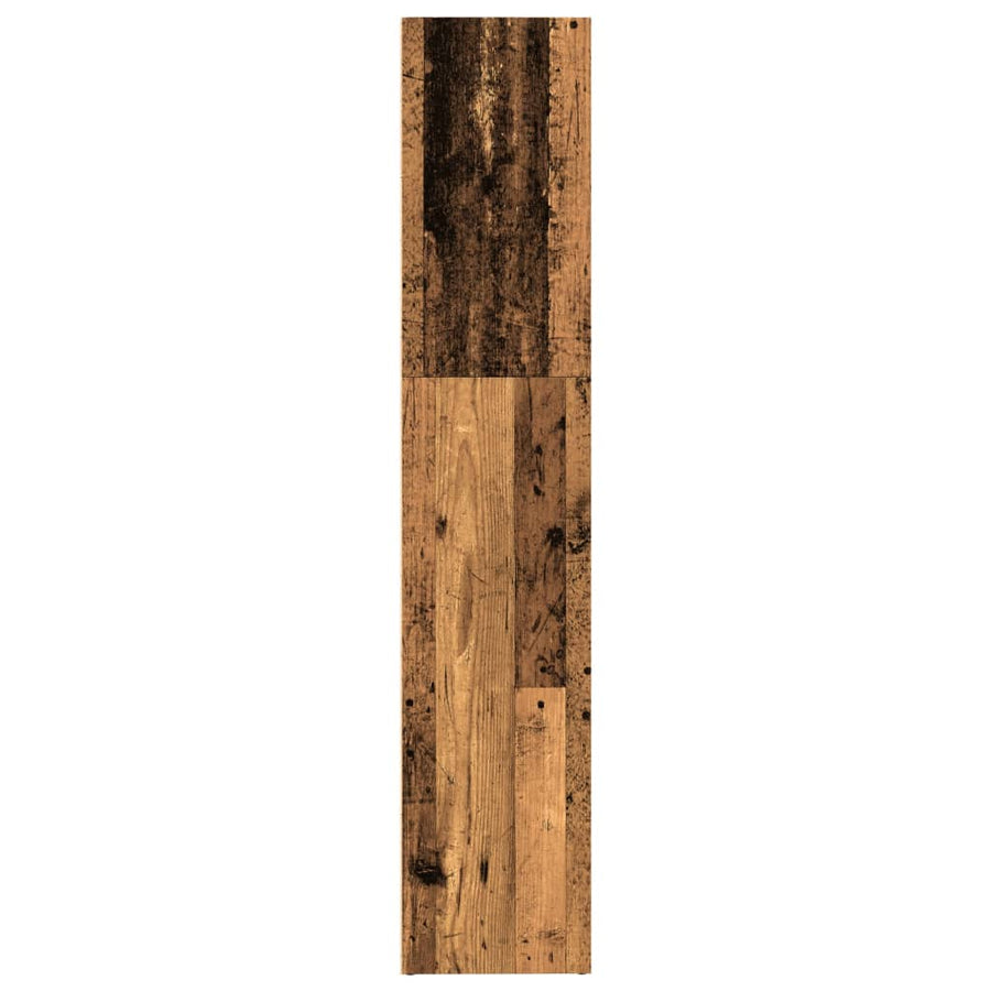 Boekenkast 80x30x152 cm bewerkt hout oud houtkleurig