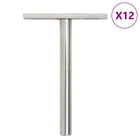Floating shelf supports 12 pcs invisible Ø10x100 mm carbon steel