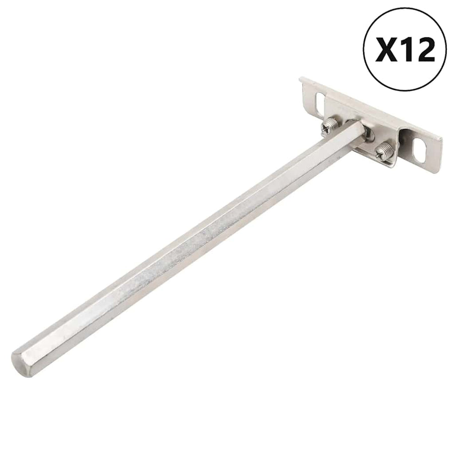 Zwevende Plankdragers 12St Onzichtbaar Ø Koolstofstaal 12 x 200 mm