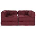 Modular sofa 2 pcs Bordeaux 140 x 70 x 56 cm Fabric